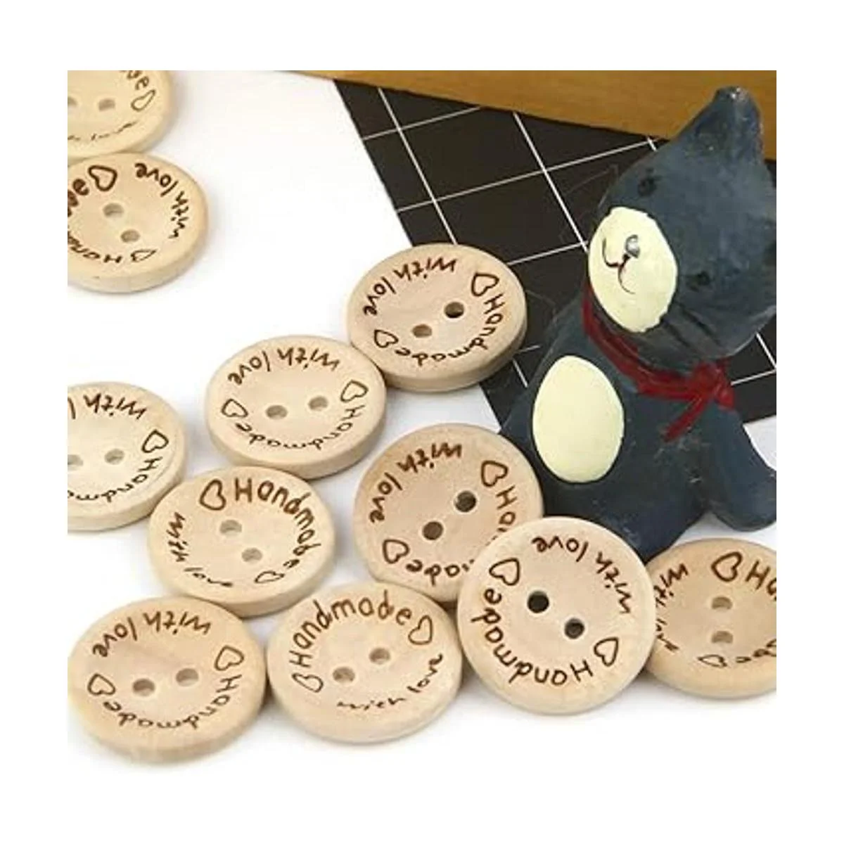 200 botones de madera de 1 pulgada botones de madera de_6