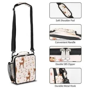 Fiambrera de ciervo animal para niños bolsa de almuerzo_4