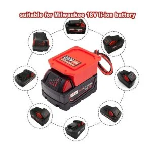Adaptador para Power Wheel para batería Milwaukee M18 de_5