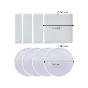 Paquete de 8 moldes para posavasos para fundición de_4