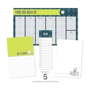 Conjunto de notas adhesivas con temática de golf juego de_2