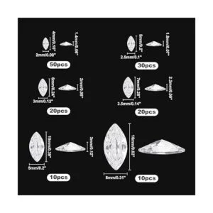 PH Pandahall 100 piezas de 6 tamaños con forma de ojo de_2