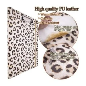 Portapapeles portapapeles con almacenamiento de cuero para_4