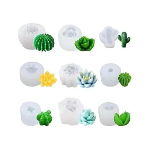 Woohome Molde suculento de silicona 9 unidades diseño_1
