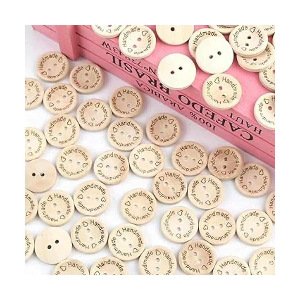 200 botones de madera de 1 pulgada botones de madera de_4
