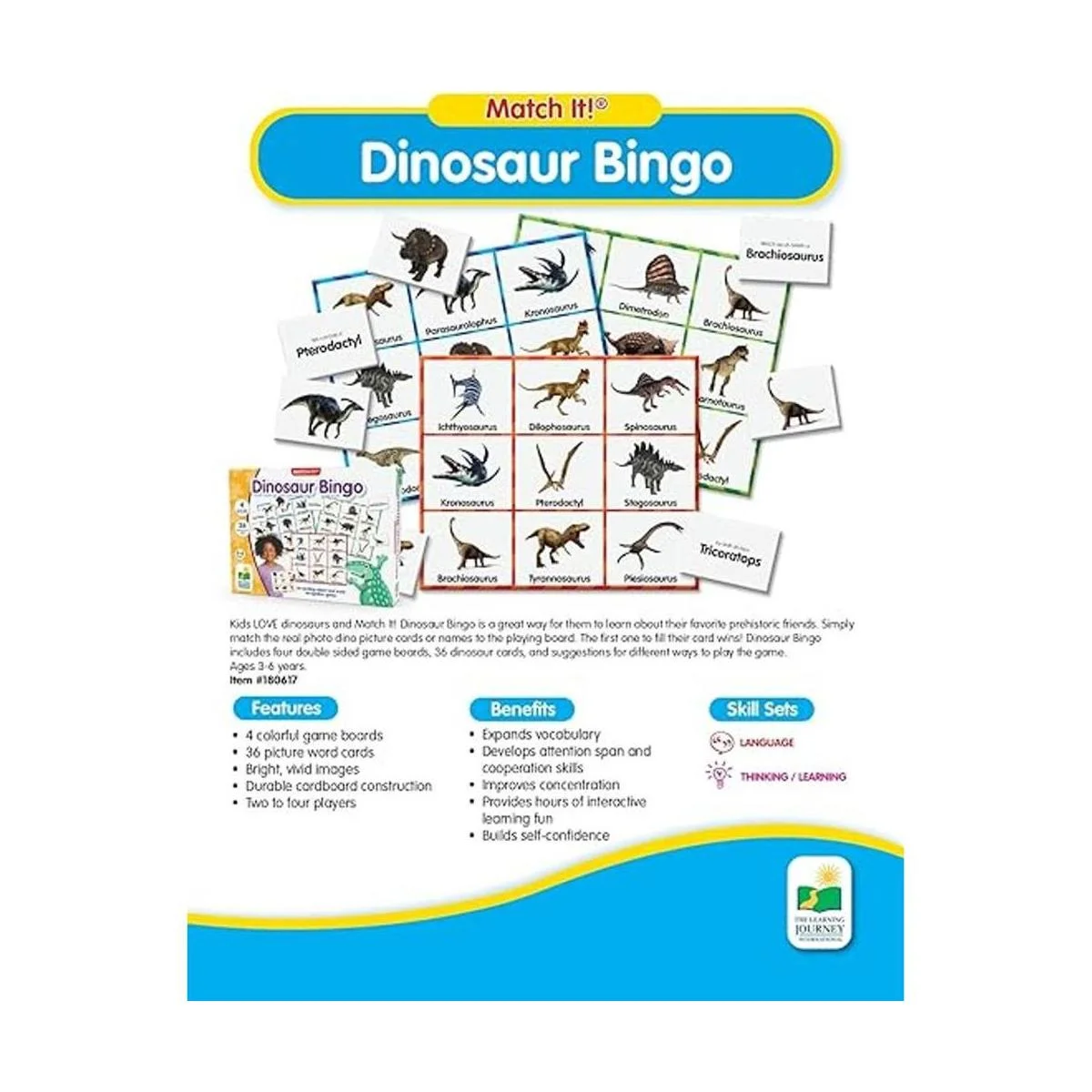 The Learning Journey Match It Bingo Dinosaurios Sight_4