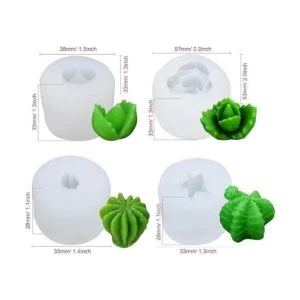 Woohome Molde suculento de silicona 9 unidades diseño_3