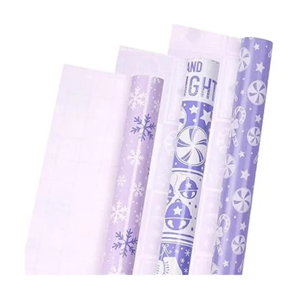 LeZakaa Mini rollo de papel de regalo de Navidad diseño_6