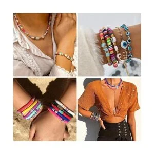 Aunifun 4560 piezas de perlas de arcilla Kit de cuentas_5