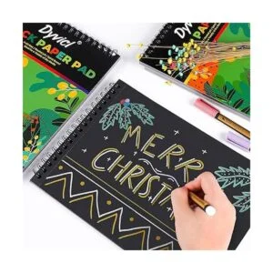 Dyvicl Bloc de papel negro de 9 x 12 pulgadas cuaderno de_6