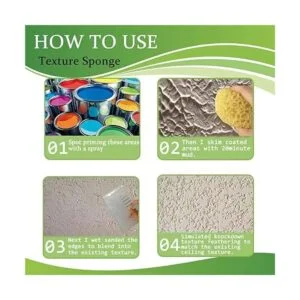 Esponja de textura Knockdown paquete de 3 esponjas de_5