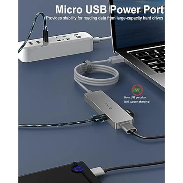 Aceele Hub USB 3.0 6 puertos Ultra Slim Data USB Hub con_3