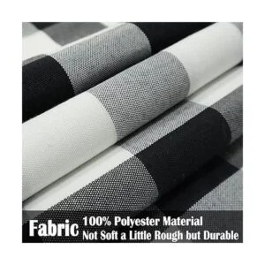 CARRIE HOME Juego de 2 fundas de almohada a cuadros negros_2