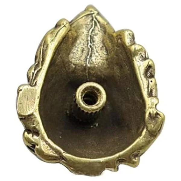 Duolai 2pcs Vintage Latón Roar Cabeza de León Tallado_3