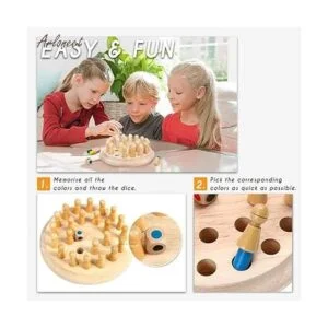 Swiftrans Juego de ajedrez de madera con memoria de_6