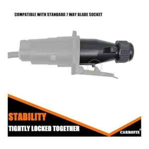 CARROFIX Conector de remolque redondo de 7 vías resistente_4