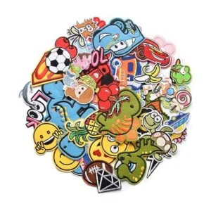 Harsgs 60 parches bordados al azar colores vivos y_2