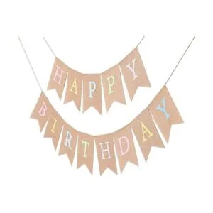 Cartel de arpillera de feliz cumpleaños arcoíris Colores_6