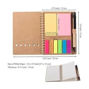 WILFANS Paquete de 3 almohadillas en espiral para cuaderno_2