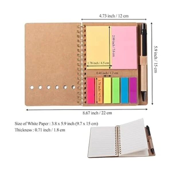 WILFANS Paquete de 3 almohadillas en espiral para cuaderno_2