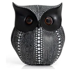 Ornativity Figura de estatua de búho negro Escultura de_1