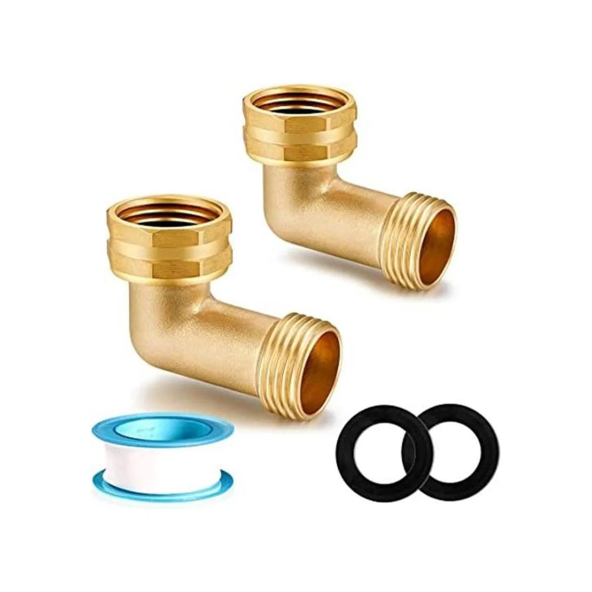 YELUN Conector de codo de manguera de jardín de latón_1