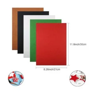Weabetfu 16 hojas de fieltro de Navidad 5 colores para_2