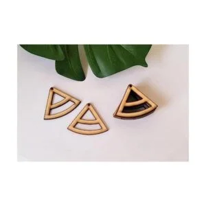 30 pendientes de madera triángulo en blanco pendientes de_1