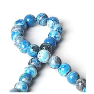 100 cuentas de piedra natural de 0.315 in ágata de rayas_3