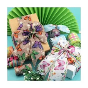 6 rollos de cinta de mariposa de verano con borde de_4