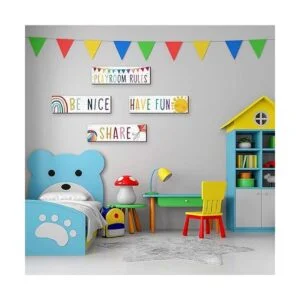 Letrero de sala de juegos 4 piezas decoración de pared_4