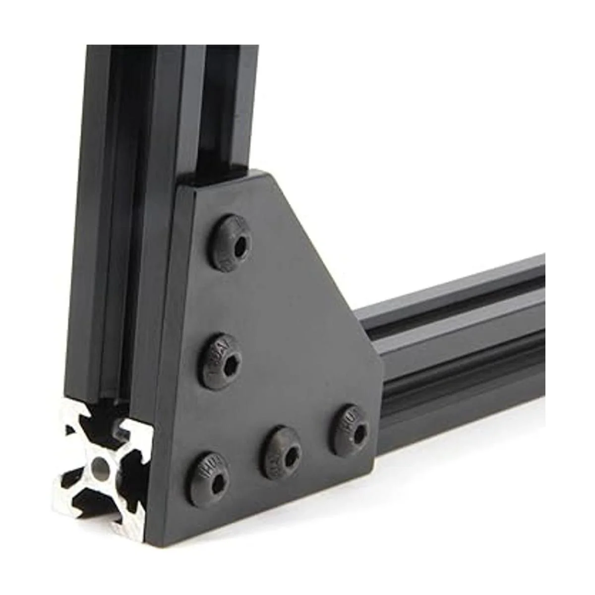 Zeberoxyz 4 unidskit negro forma de L placa de soporte de_7