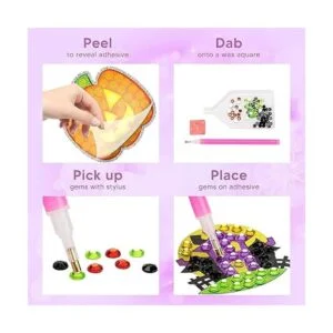 Klever Kits Kit de pintura de diamantes de gemas grandes_5