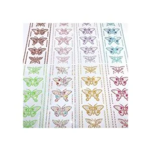 40 pegatinas de mariposa con diamantes de imitación_3