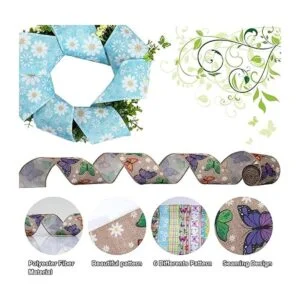 6 rollos de cinta de mariposa de verano con borde de_3