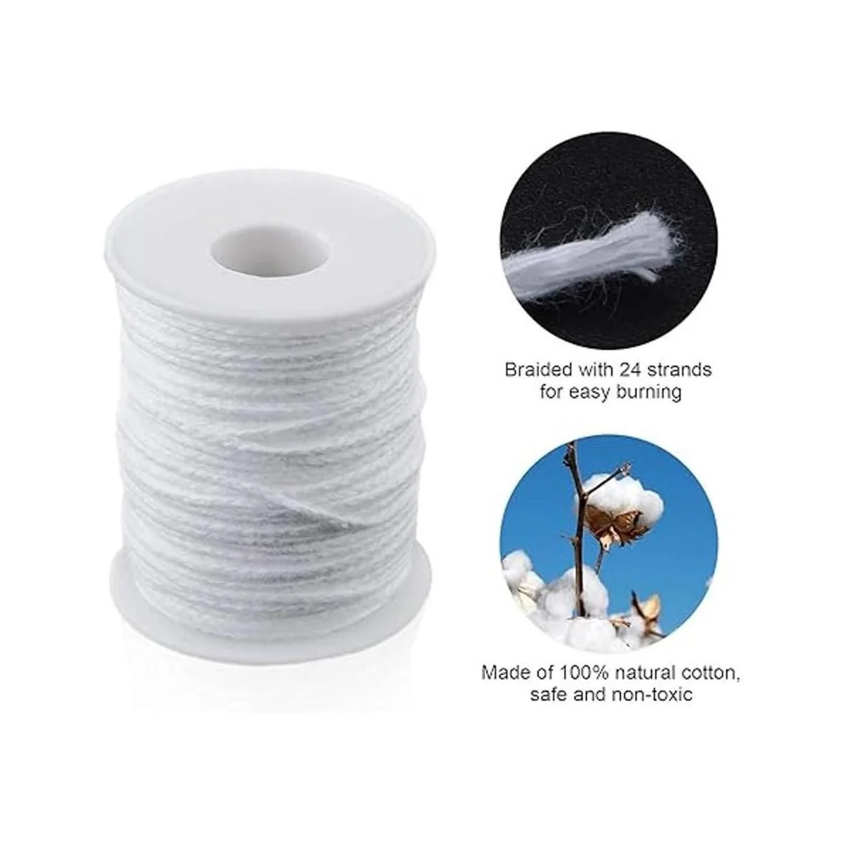 Juego de herramientas para vela 2 rollos de mecha de vela_3