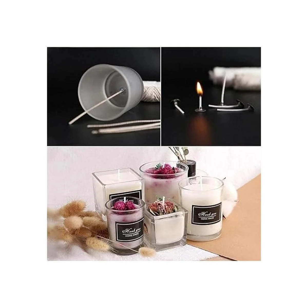 Juego de herramientas para vela 2 rollos de mecha de vela_4