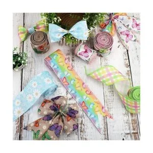 6 rollos de cinta de mariposa de verano con borde de_6