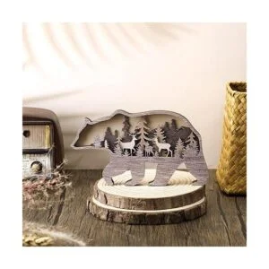 Decoración de pared rústica de animales del bosque_4