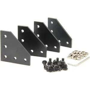 Zeberoxyz 4 unidskit negro forma de L placa de soporte de_1