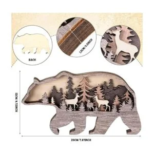 Decoración de pared rústica de animales del bosque_2