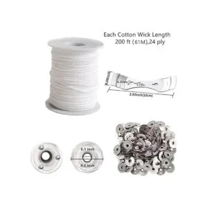 Juego de herramientas para vela 2 rollos de mecha de vela_2