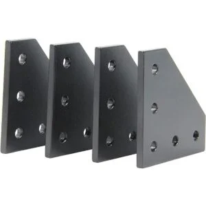 Zeberoxyz 4 unidskit negro forma de L placa de soporte de_2