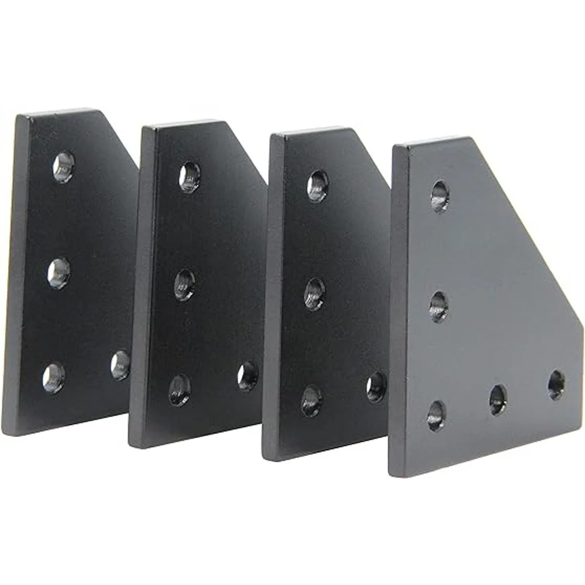 Zeberoxyz 4 unidskit negro forma de L placa de soporte de_2