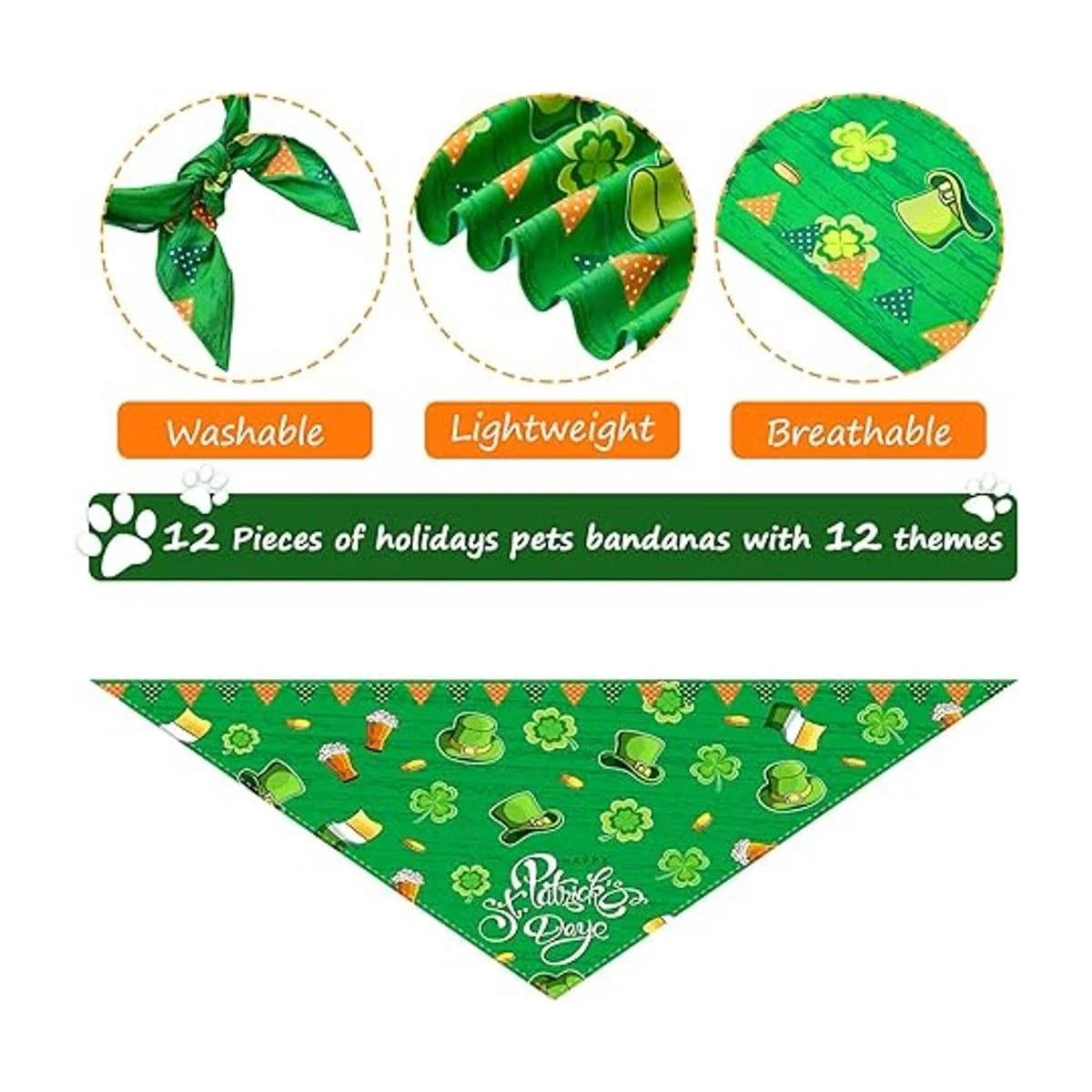 12 bandanas navideñas para perro Halloween bufanda día_2