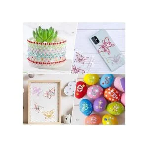 40 pegatinas de mariposa con diamantes de imitación_4