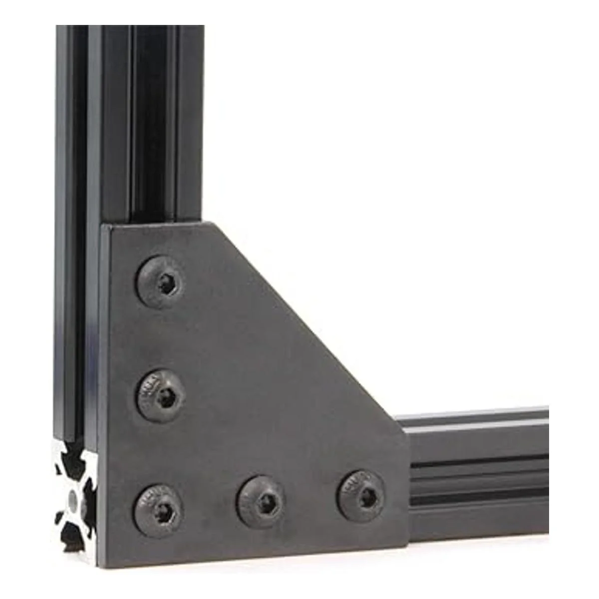 Zeberoxyz 4 unidskit negro forma de L placa de soporte de_5