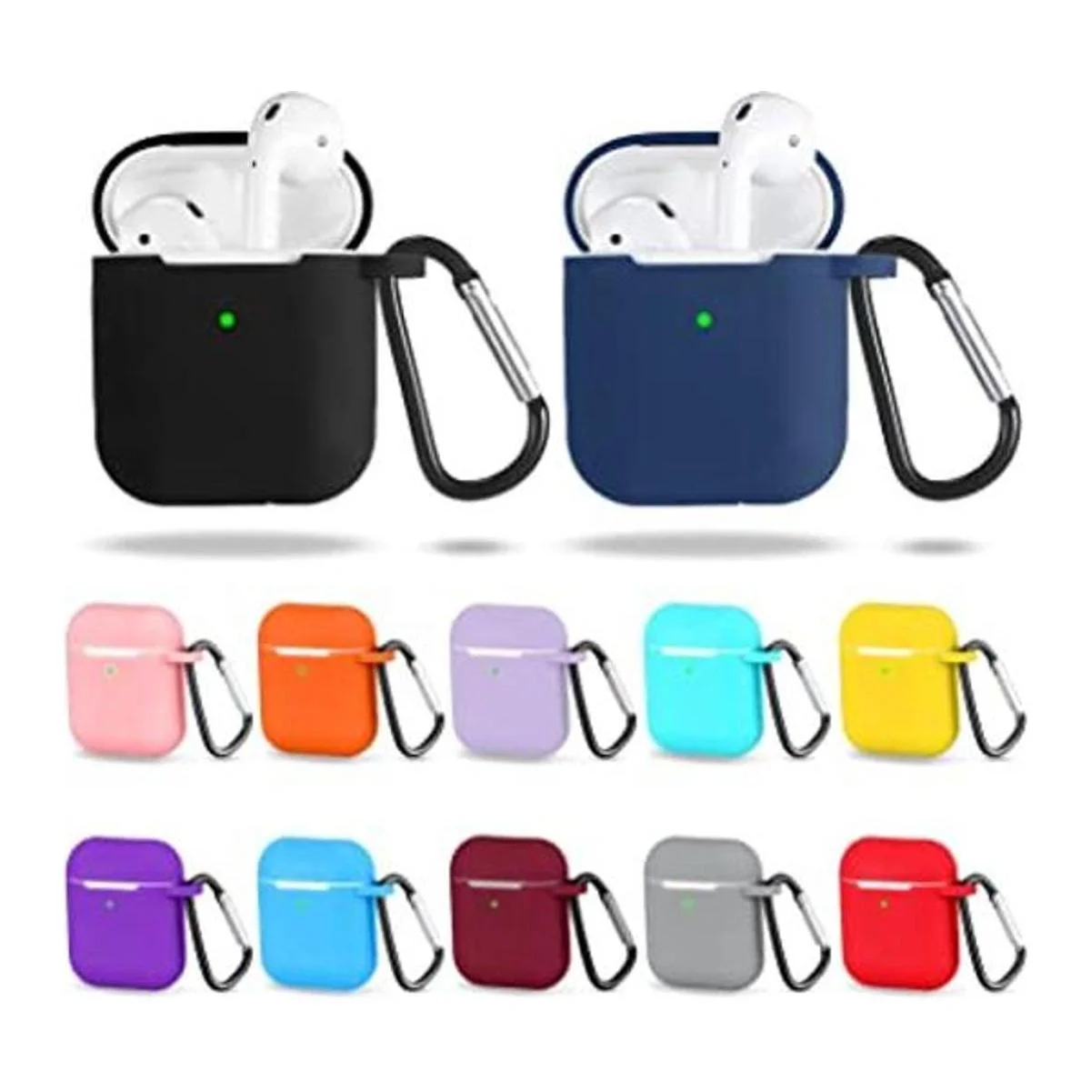 12 fundas protectoras de silicona para auriculares con_1
