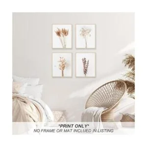 heilkee Arte de pared bohemio de hierba de pampas_4