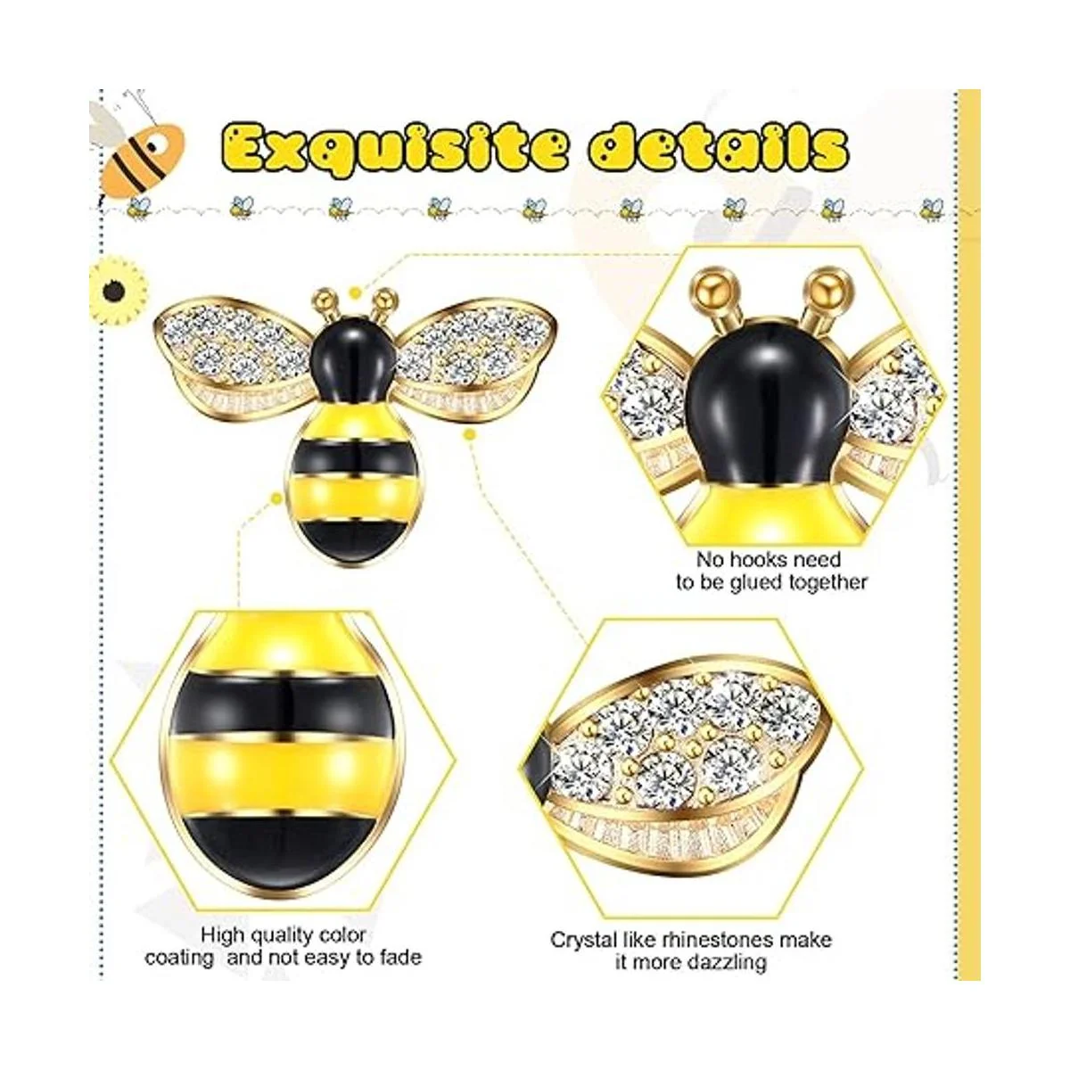 50 dijes de abeja de Navidad adornos de abeja adornos de_3